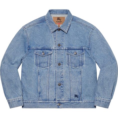 supreme burberry denim trucker jacket|burberry denim trucker jacket.